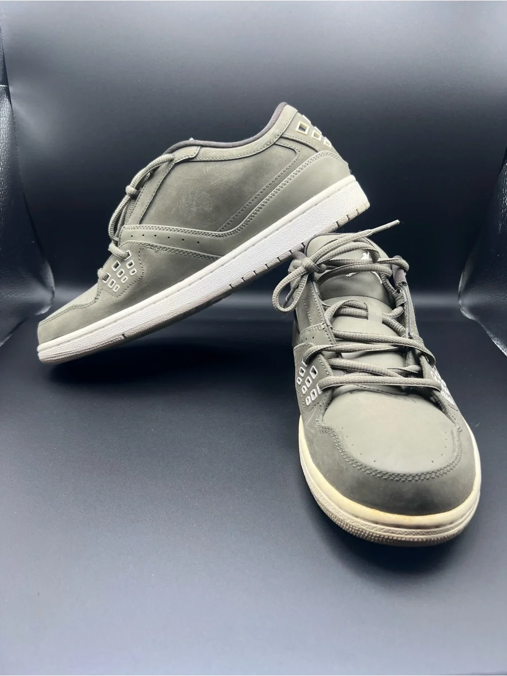 Jordan Men’s Low-Top Athletic Sneakers in Olive and Beige
